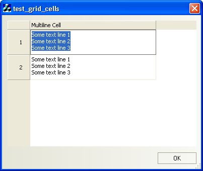 Multiline grid cell Multiline grid cell