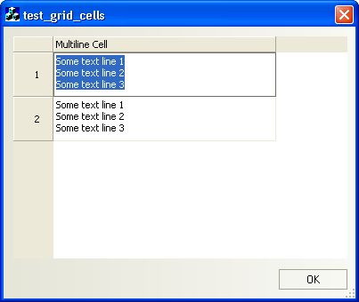 Multiline grid cell