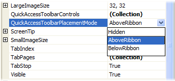 QuickAccessToolbarPlacementMode  property