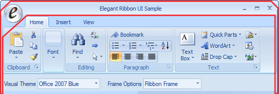 Custom non-client area of the form window