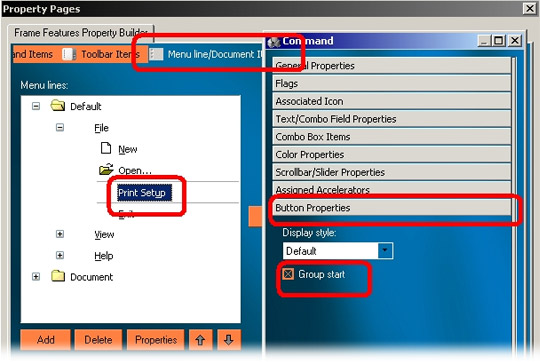 Frame Features: How to add a separator