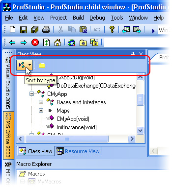 MFC Prof-UIS: Non dockable toolbar in the Class View control bar