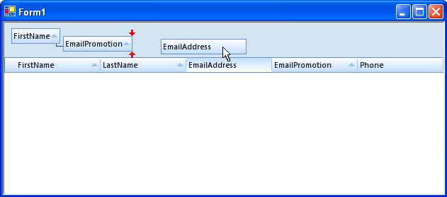 .NET Elegant Grid: Setting up row groups at design time