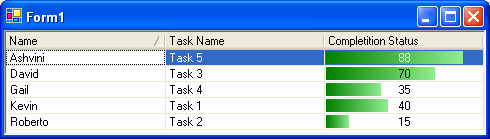 Data bound grid displaying the contents of a jagged array