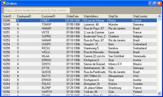 .NET Elegant Grid: Unmapped columns