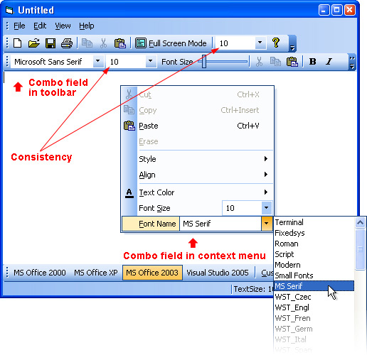 Prof-UIS Frame Features ActiveX control: Combo/edit field