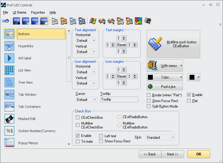 Prof-UIS resizable dialog window