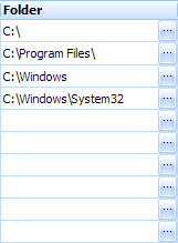 File path (folder) grid cell