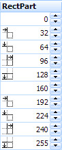 Rectangle property grid cell