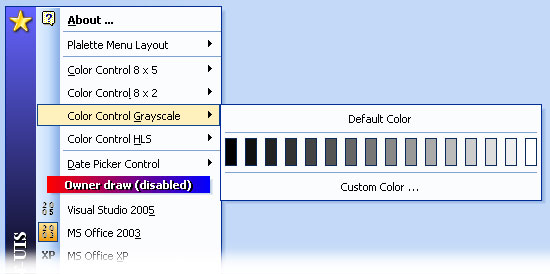 Gray scale menu