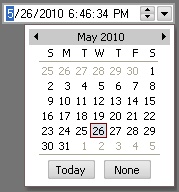 MFC Prof-UIS Date & Time Picker: Embedded pop-up date picker menu