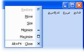 MFC Prof-UIS RTL Support: System menu