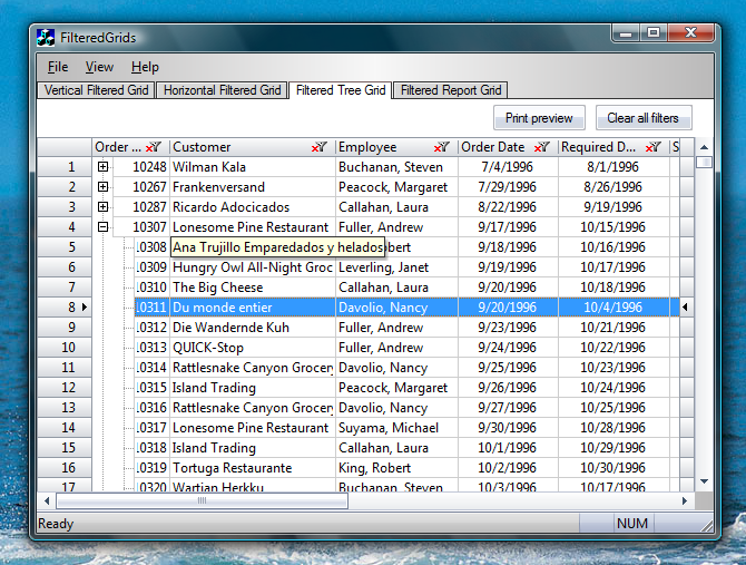 MFC Prof-UIS Tree Grid