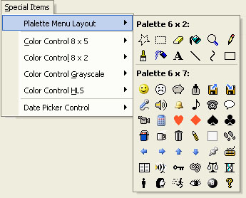 Default palette menu style