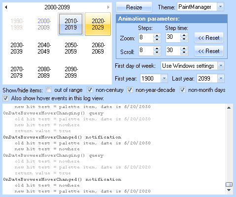 Date browser