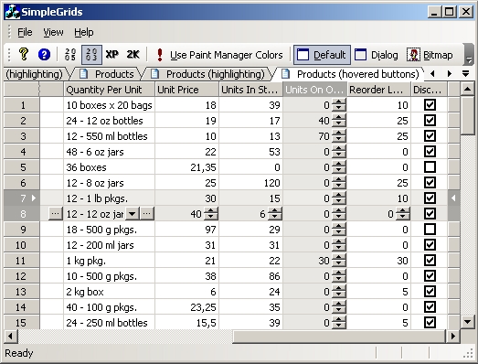 Prof-UIS data grid control