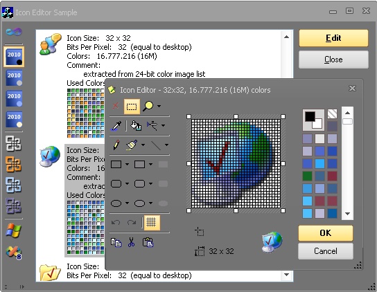 Prof-UIS icon editor