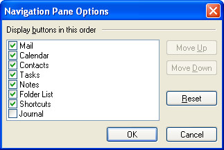 Page Navigator's Options dialog