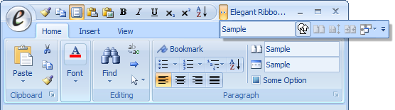 Chevron Button in Quick Access Toolbar