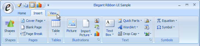 Ribbon Tab Insert