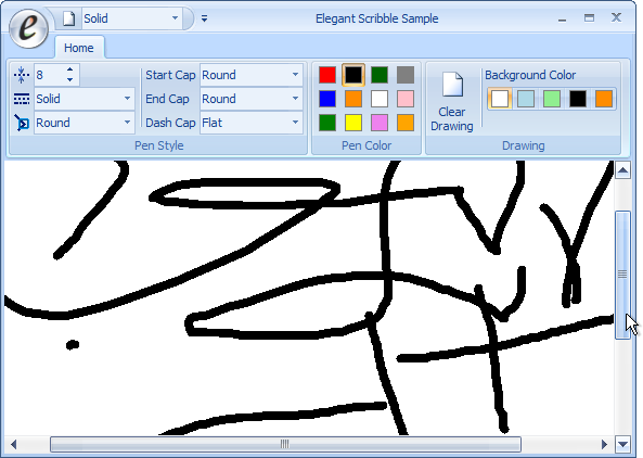 Elegant Ribbon Scroll Bars