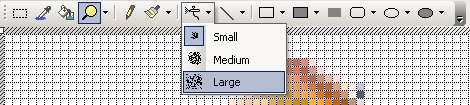 Drop-down button in a toolbar