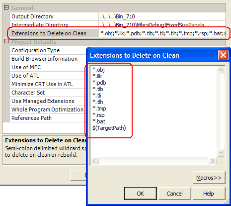 Visual Studio Project Properties dialog