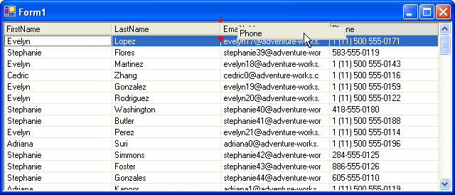 .NET Elegant Grid: Reordering a column with the mouse