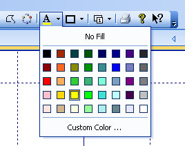 Color picker button in a toolbar