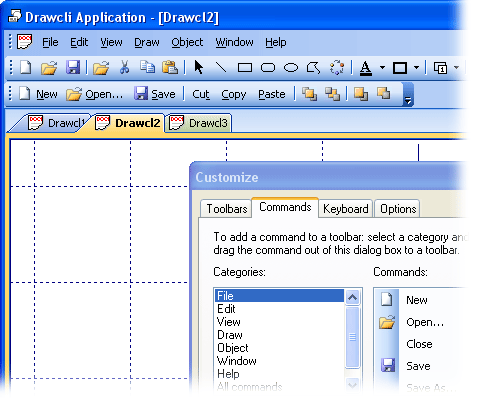 MFC/Prof-UIS customizable toolbars, menus, icons and keyboard accelerators