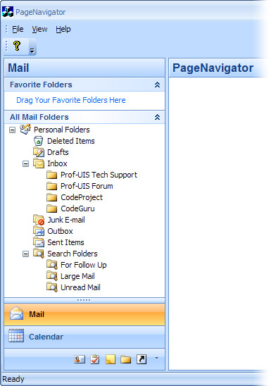 Prof-UIS Page Navigator (Office 2007 Blue theme)